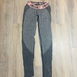 Gymshark Grey & Pink athletic leggings, size small